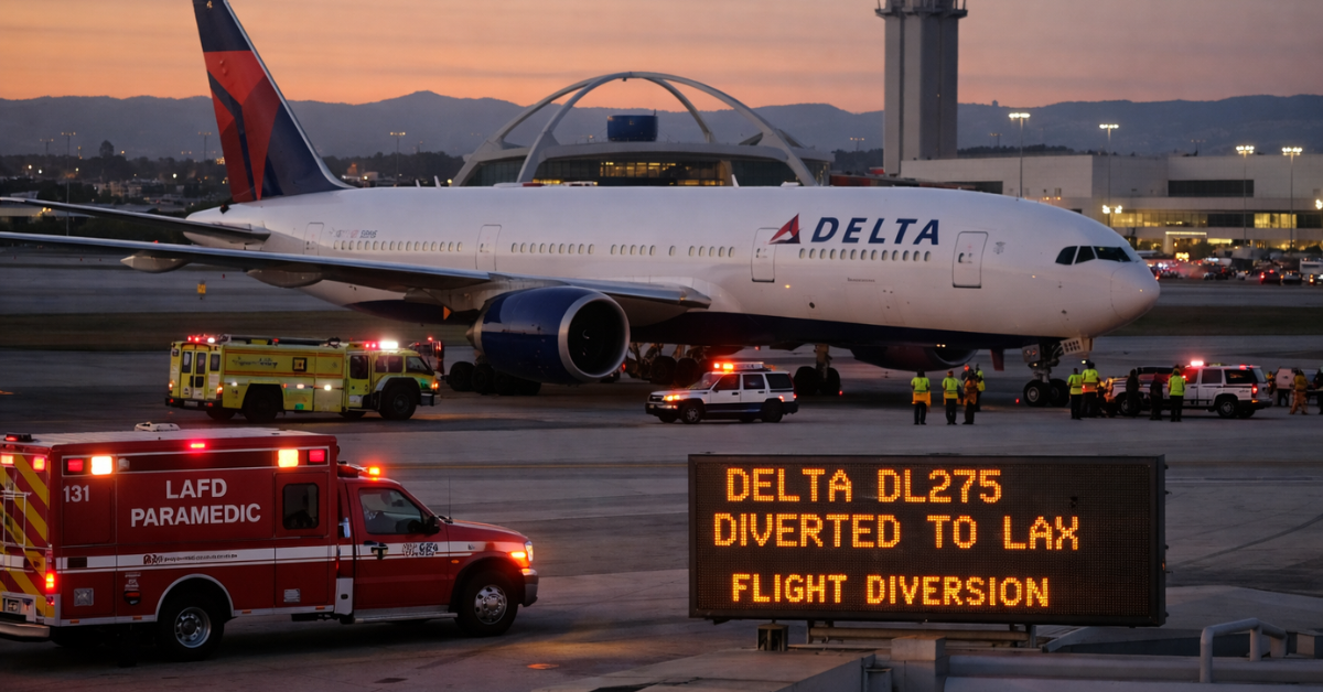 Delta Flight DL275 Diverted LAX
