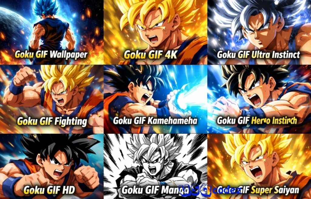 Goku GIF Collection – Ultra Instinct, Kamehameha, Super Saiyan 4K HD