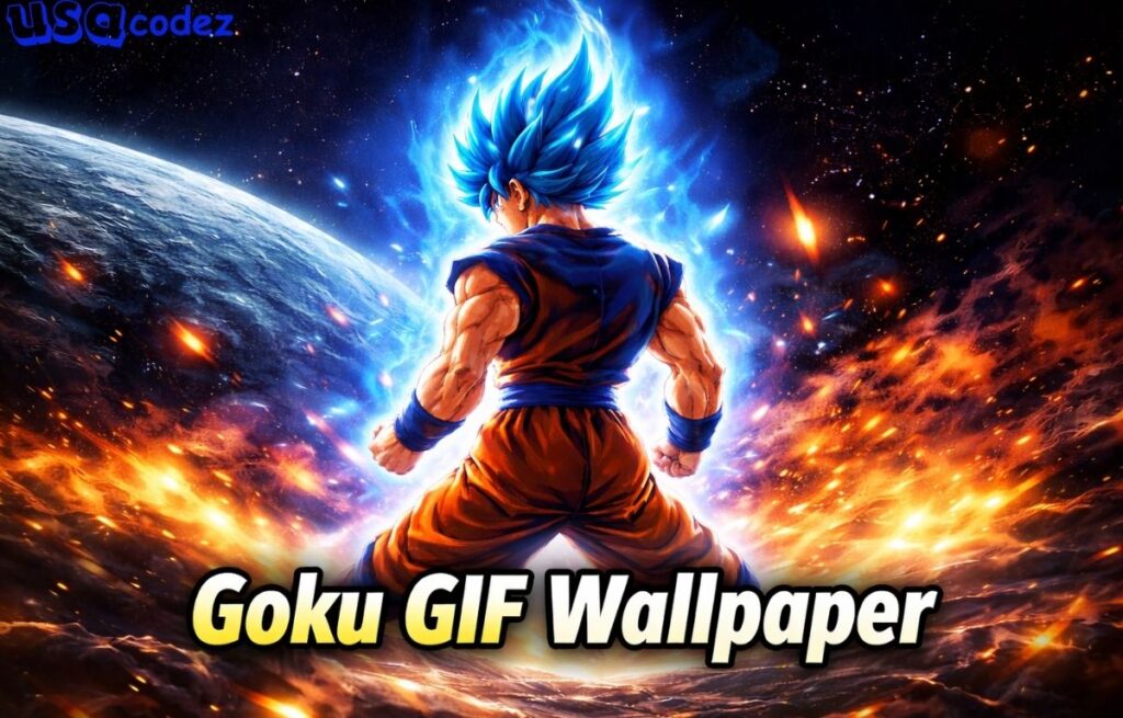 Goku GIF wallpaper in HD with animated Dragon Ball scene
