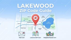Lakewood zip code map showing postal zones in Lakewood CO