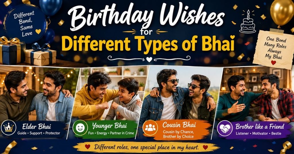 Birthday Wishes for Different Types of Bhai
