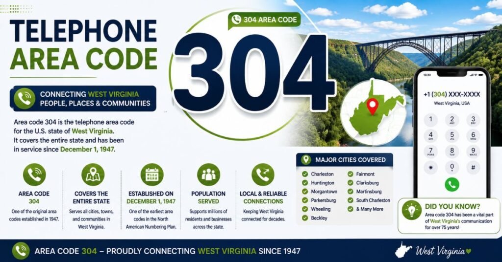 Telephone Area Code 304